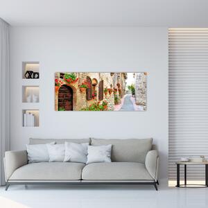Kép - festői olasz sikátor (120x50 cm)