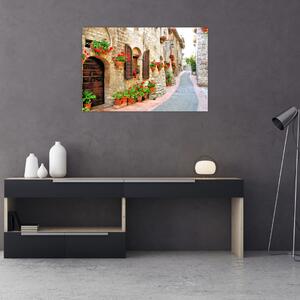 Kép - festői olasz sikátor (90x60 cm)