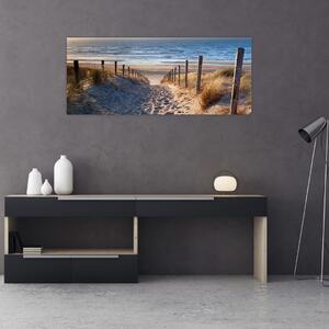 Kép - Út az északi-tengeri strandra, Hollandia (120x50 cm)