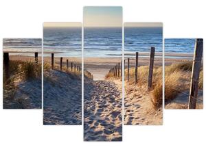 Kép - Út az északi-tengeri strandra, Hollandia (150x105 cm)