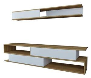 Nappali fal Simpsonic (fehér + teak)