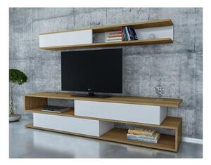 Nappali fal Simpsonic (fehér + teak)