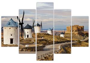 Kép - Consuegra szélmalmai, Spanyolország (150x105 cm)