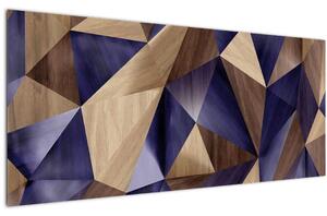Kép - 3D fa háromszögek (120x50 cm)