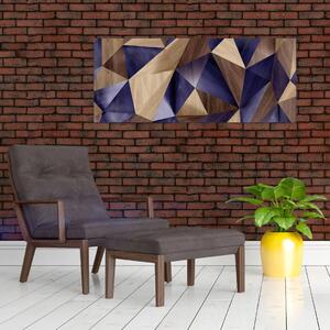 Kép - 3D fa háromszögek (120x50 cm)