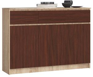 Komód Kuwait 3D 3D (sonoma tölgy + wenge)