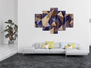 Kép - 3D fa háromszögek (150x105 cm)