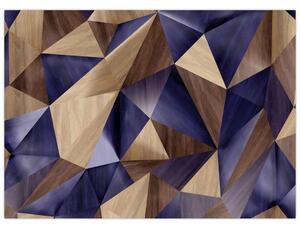 Kép - 3D fa háromszögek (70x50 cm)