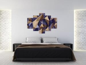 Kép - 3D fa háromszögek (150x105 cm)