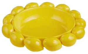 LEMON kerámia dekortányér Ø 25cm, citrom
