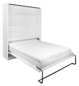 Modern összecsukható függőleges ágy 160x200 - matt fehér