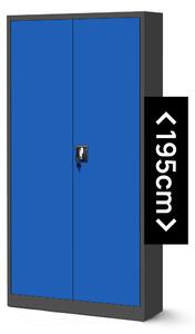 JAN NOWAK JAN H fém iratszekrény 900x1950x400, modell antracit-kék