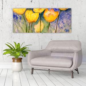 Kép - sárga tulipán (120x50 cm)