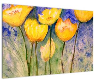 Kép - sárga tulipán (90x60 cm)