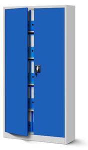 JAN NOWAK JAN H fém iratszekrény 900x1950x400, modell szürke-kék