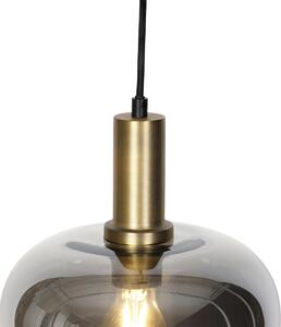Intelligens függőlámpa fekete, arannyal és füstüveggel, WiFi G95 - Zuzanna
