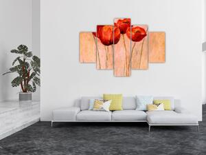 Kép - piros tulipán (150x105 cm)