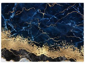 Kép - Sötétkék márvány (70x50 cm)