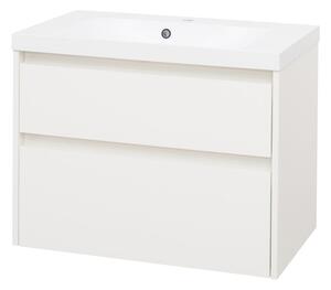Mereo Mereo, Opto, Fürdőszoba szekrény öntött márvány mosdóval, 81 cm, fehér, MER-CN911M