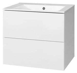 Mereo Mereo, Aira, fürdőszoba szekrény kerámia mosdóval 61 cm, fehér, MER-CN710