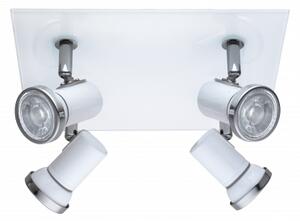 LED lámpatest , mennyezeti , spot , 4 x 3 Watt , meleg fehér , üveg , fehér , IP44 , EGLO , TAMARA 1 , 95995