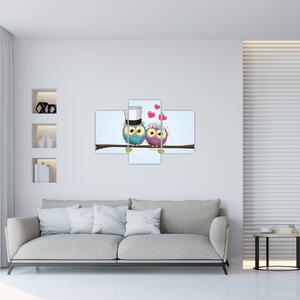 Kép - szerelmes baglyok (90x60 cm)