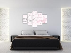 Kép - rózsaszín virágok (150x105 cm)