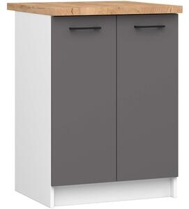 Alsó konyhaszekrény Organo 602D (fehér + grafit)