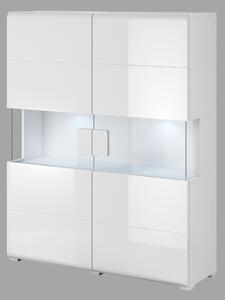 Vitrin Tamie DW42 (fehér + fényes fehér)