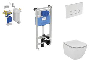 Ideal Standard ProSys - ProSys fali beépítő készlet, Tesi WC és ülőkével, Oleas M1 gombok, Aquablade, SoftClose, SmartFlush, krómozott R039101