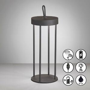 Fischer & Honsel modern kültéri asztali lámpa kante fekete fhl850333 IP54