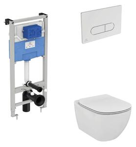 Ideal Standard ProSys - ProSys fali beépítő készlet, Tesi WC és ülőkével, Oleas M1 gombok, Aquablade, SoftClose, krómozott R038901