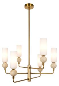 Italux modern mennyezeti lámpa santos bézs sárgaréz opál átlátszó itxpnd-95331-6-brss