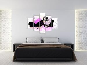 Kép - Nő egy fekete macskával (150x105 cm)