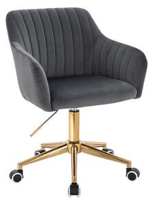 HR190K Grafit Modern Velúr Szék Arany lábbal