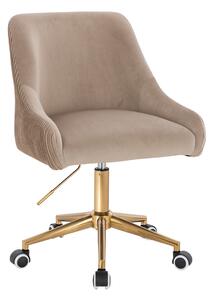HR920K Latte Modern Velúr Szék Arany lábbal