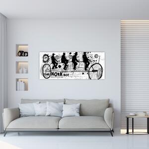 Kép - Csapatmunka, biciklizés (120x50 cm)