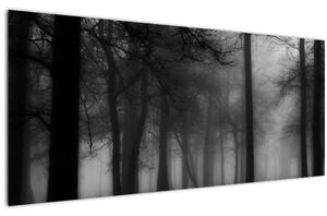 Kép - erdő a ködben (120x50 cm)