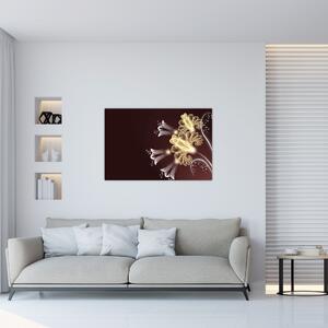 Kép - fényes virágok (90x60 cm)