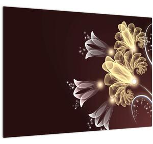 Kép - fényes virágok (70x50 cm)