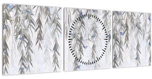 Kép - Fűzfa gallyak pillangókkal (órával) (90x30 cm)