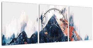 Kép - Absztrakt hegy (órával) (90x30 cm)