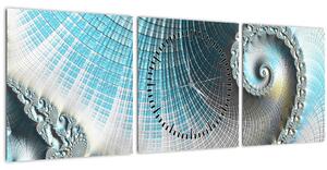 Egy texturált spirál képe (órával) (90x30 cm)