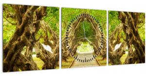 Kép - Plumeria élő alagútja (órával) (90x30 cm)