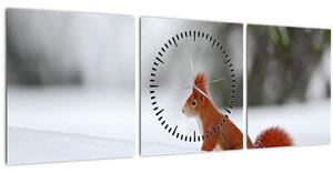 Egy mókus képe (órával) (90x30 cm)