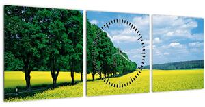 A mező képe egy sikátorral (órával) (90x30 cm)