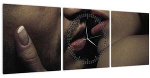 Kép - csók (órával) (90x30 cm)