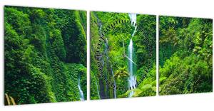Kép - Madakaripura vízesések, Kelet-Jáva, Indonézia (órával) (90x30 cm)