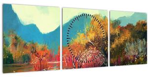 Kép - őszi színek (órával) (90x30 cm)