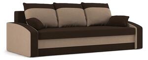 HEWLET kanapéágy, normál szövet, hab töltőanyag, szín - barna / cappuccino